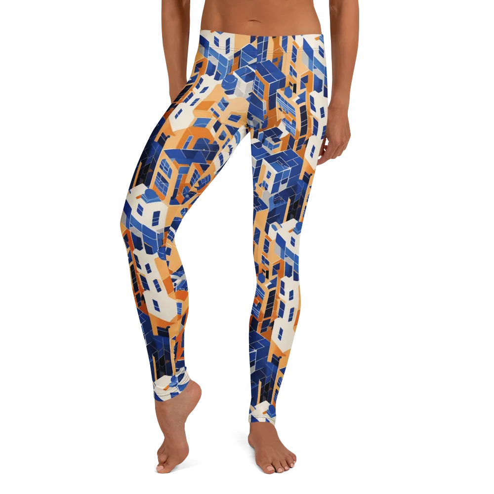 Azure Blocks on Leggings — Front