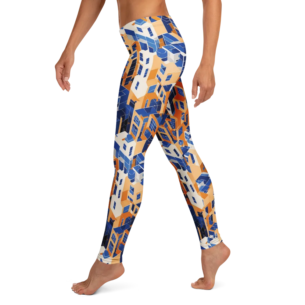 Azure Blocks on Leggings — Left