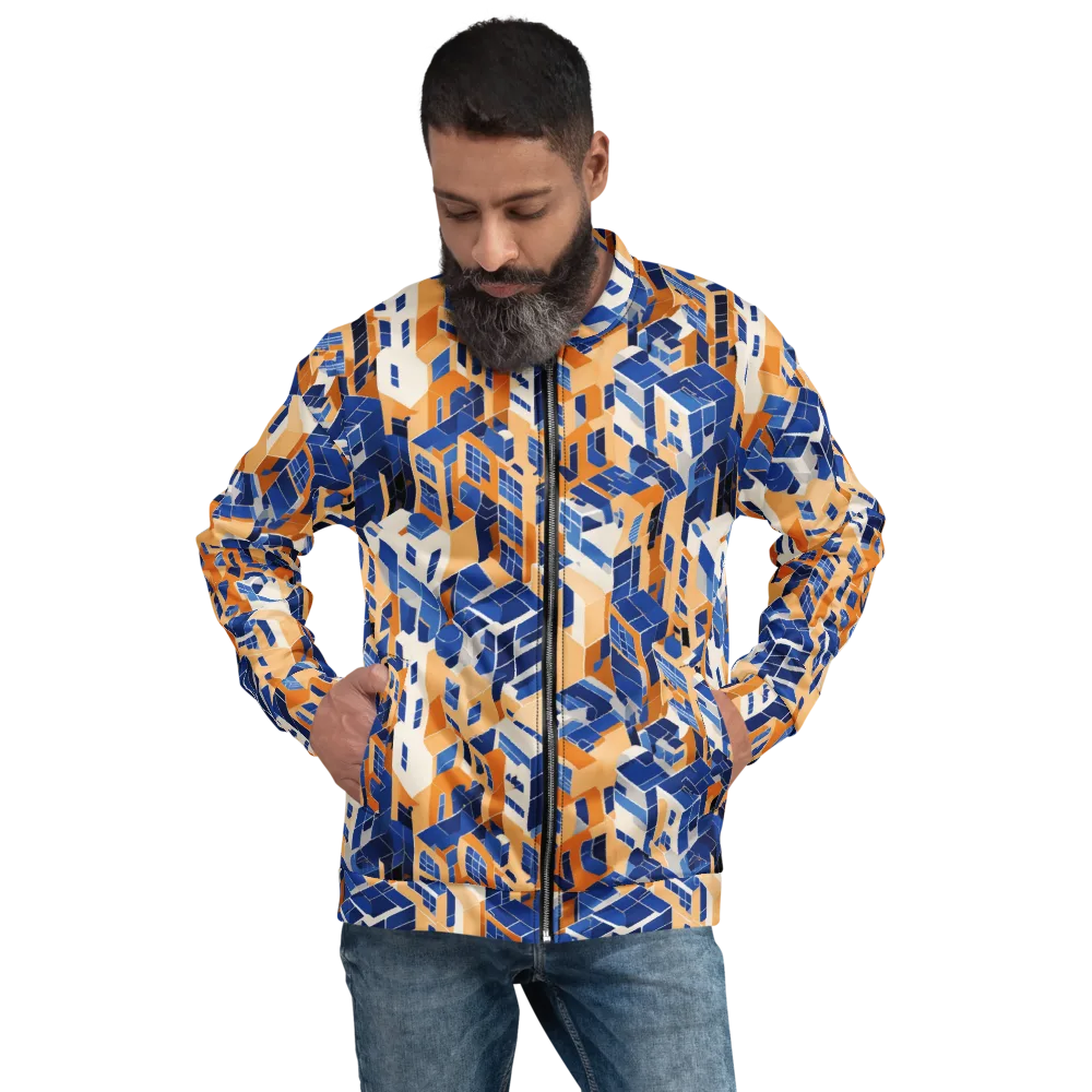 Azure Blocks on Bomber Jacket — Front