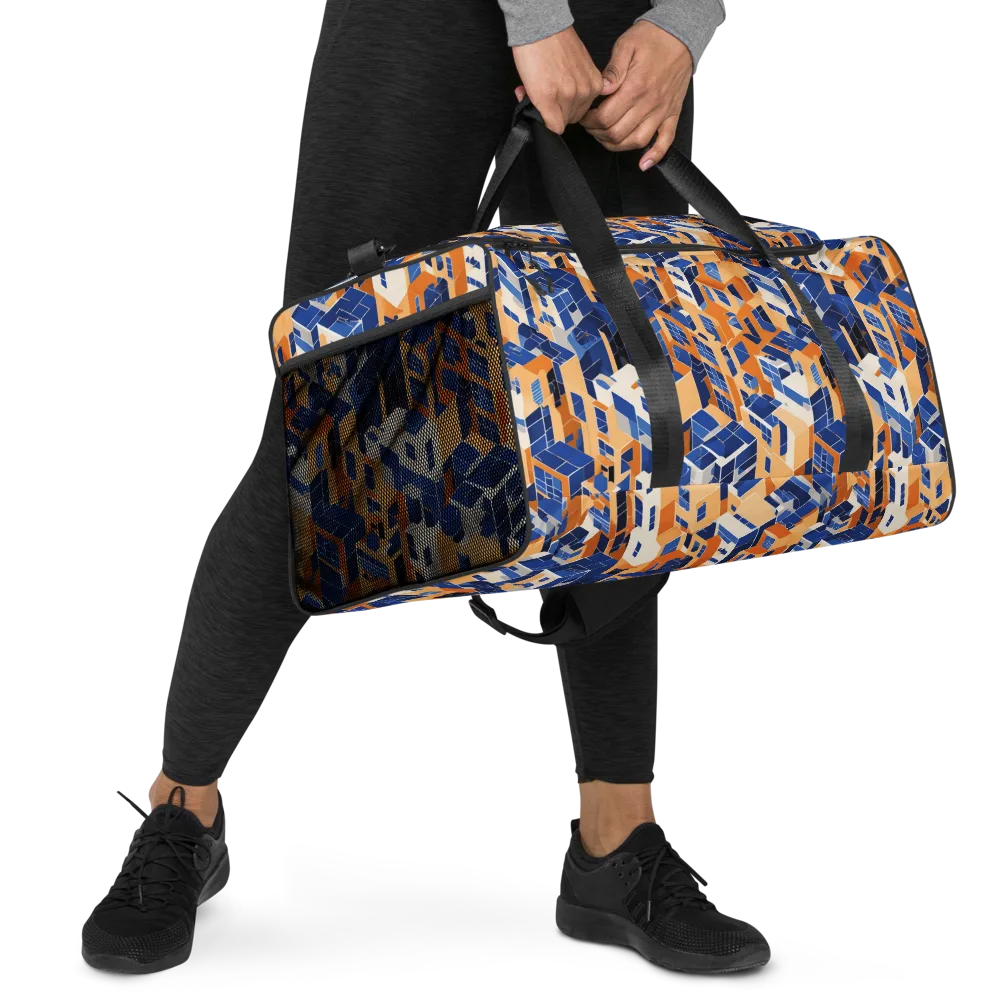 Azure Blocks on Duffle Bag — Right Front