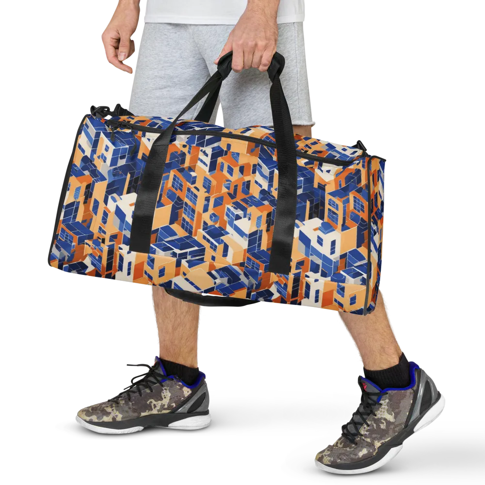 Azure Blocks on Duffle Bag — Front