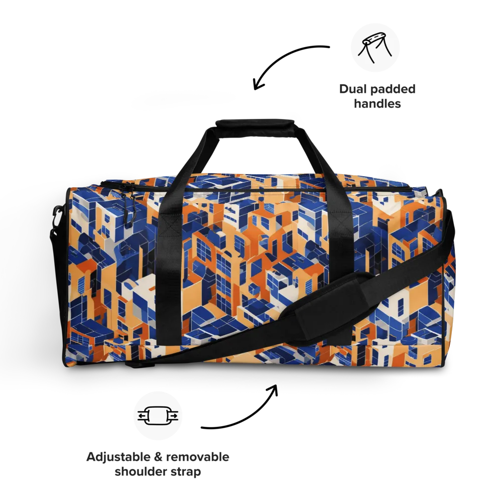 Azure Blocks on Duffle Bag — Front