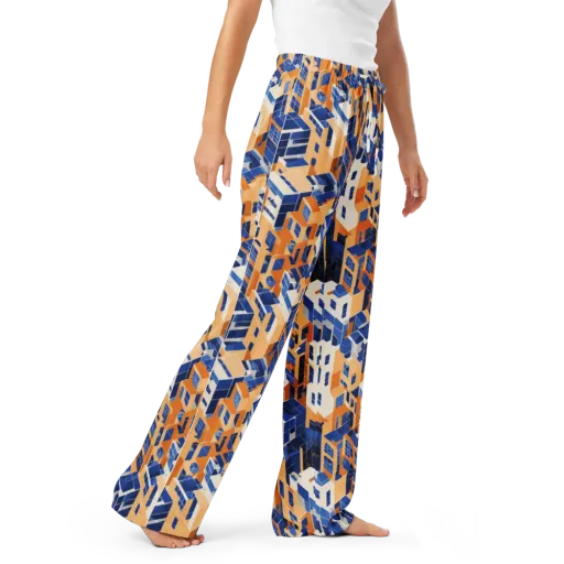 Azure Blocks on a Women's Pajama Pants