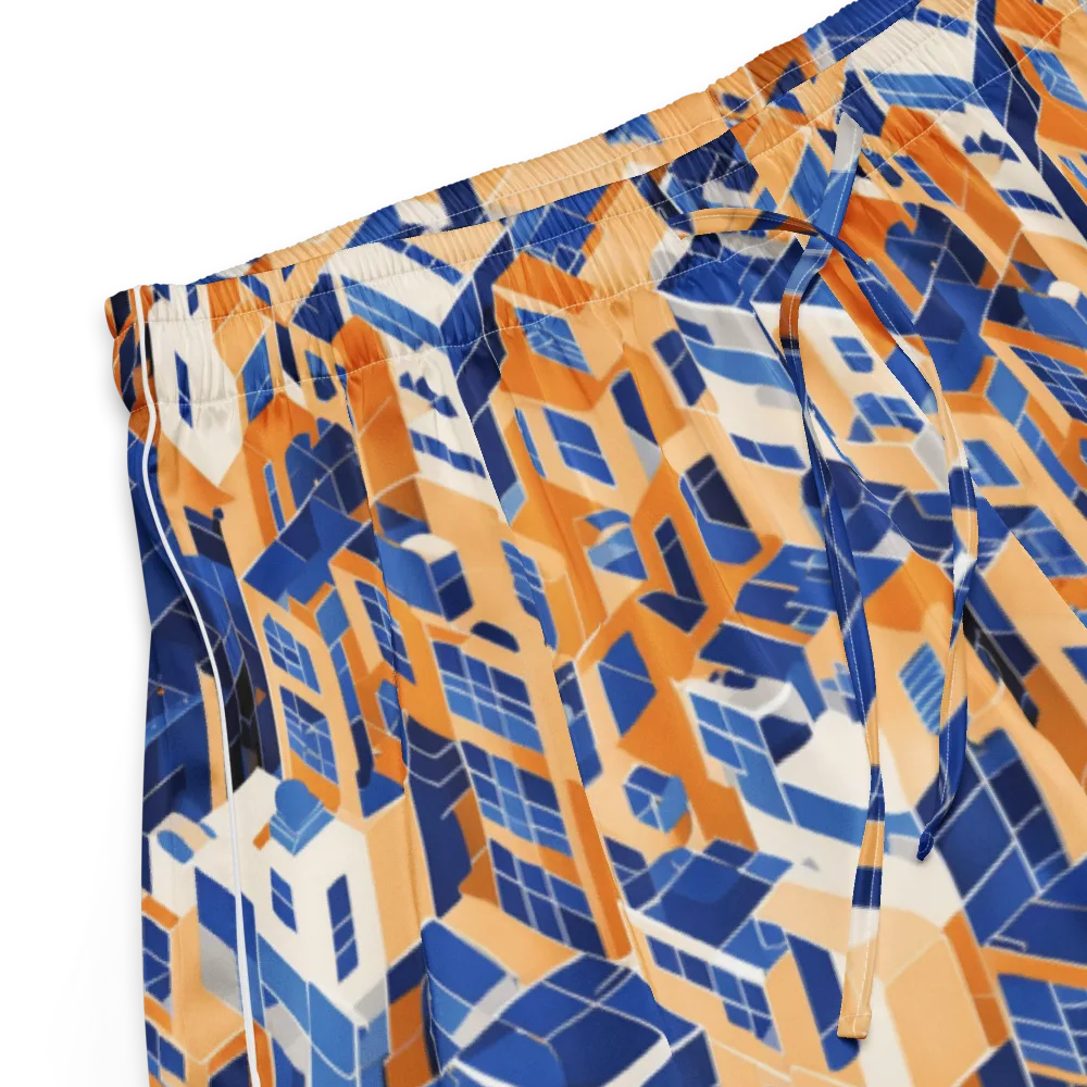 Azure Blocks on Women's Pajama Shorts — Product details