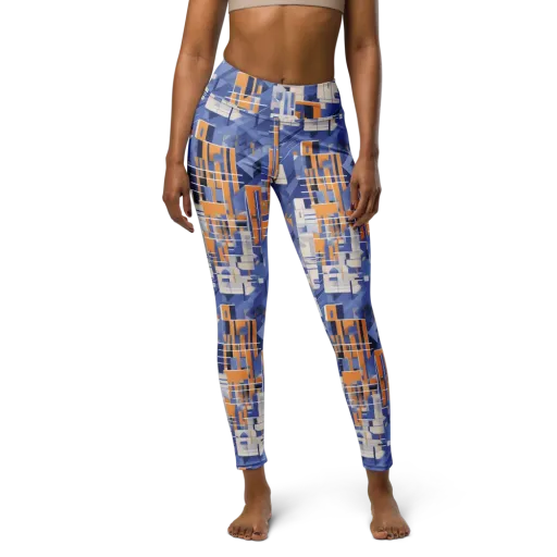 Azure Gridscape on a Yoga Leggings