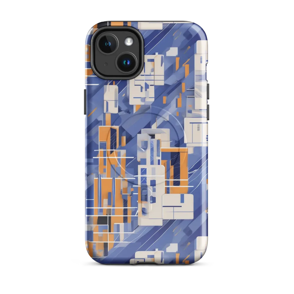 Azure Gridscape on MagSafe Tough Case for iPhone® — Front
