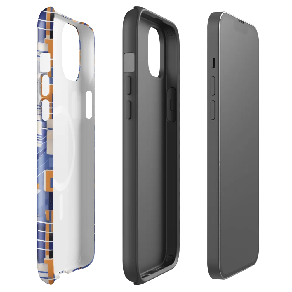Azure Gridscape on MagSafe Tough Case for iPhone® — Front