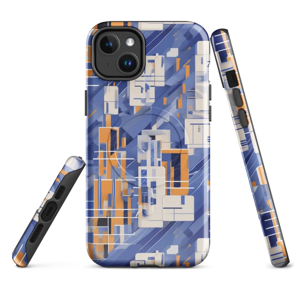 Azure Gridscape on MagSafe Tough Case for iPhone® — Front