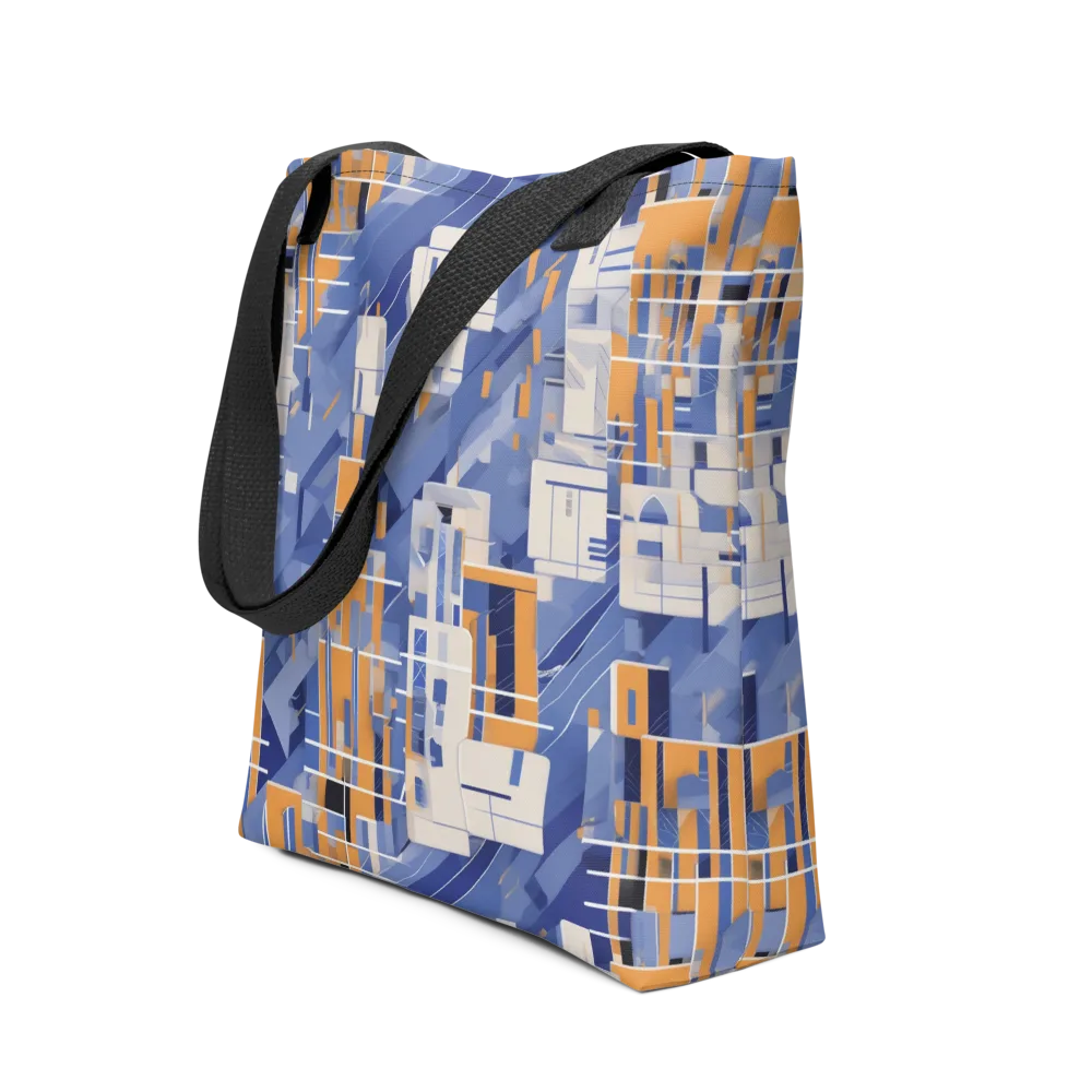 Azure Gridscape on Tote Bag — Front