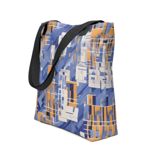 Azure Gridscape on a Tote Bag