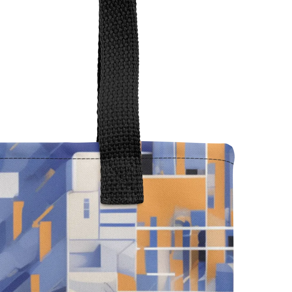 Azure Gridscape on Tote Bag — Product details