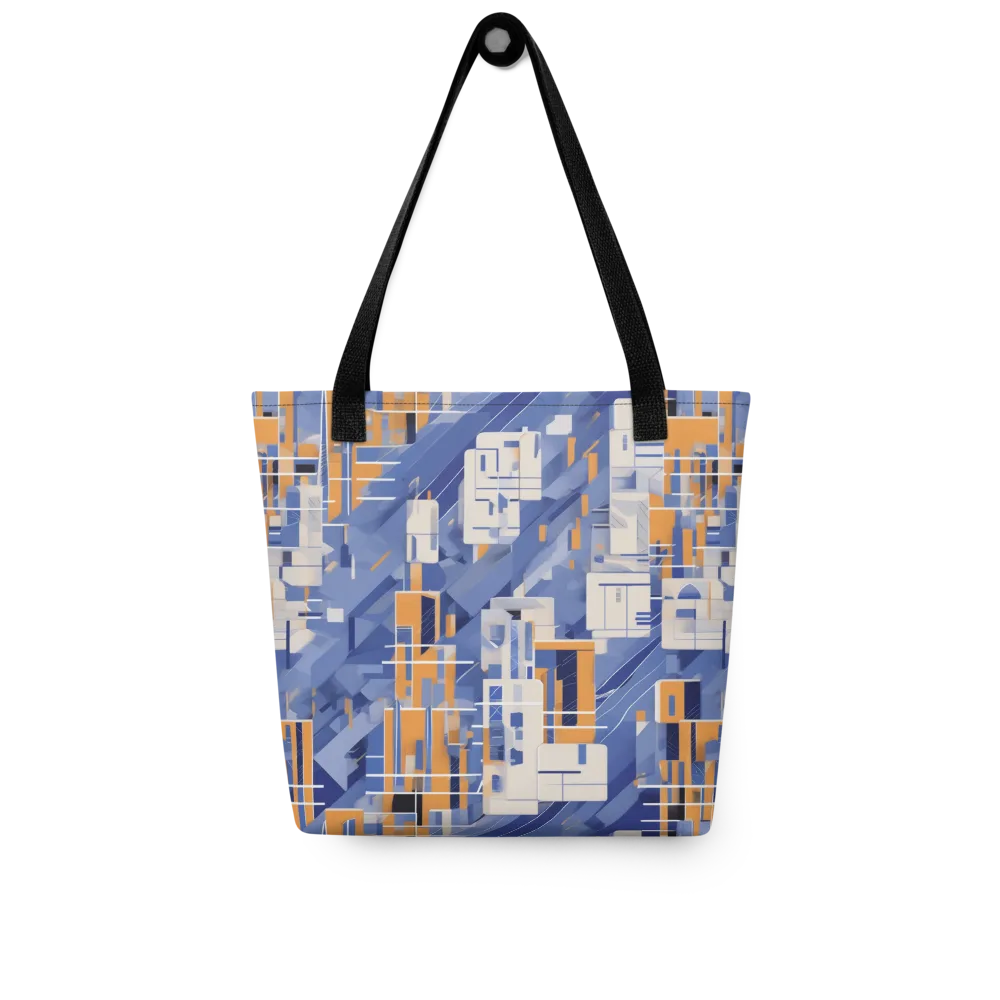 Azure Gridscape on Tote Bag — Front