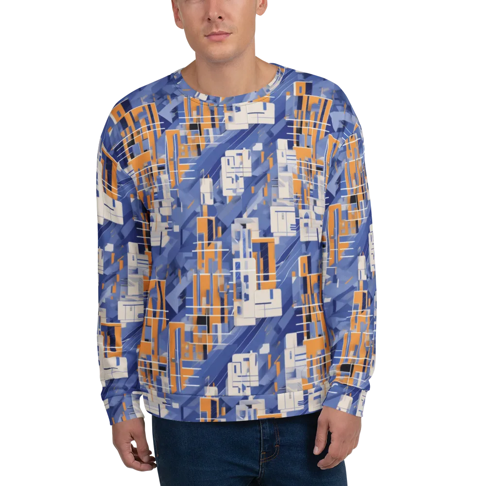 Azure Gridscape on Sweatshirt — Front