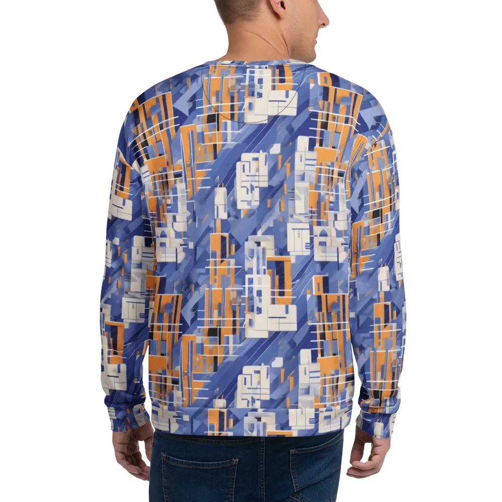 Azure Gridscape on Sweatshirt — Back