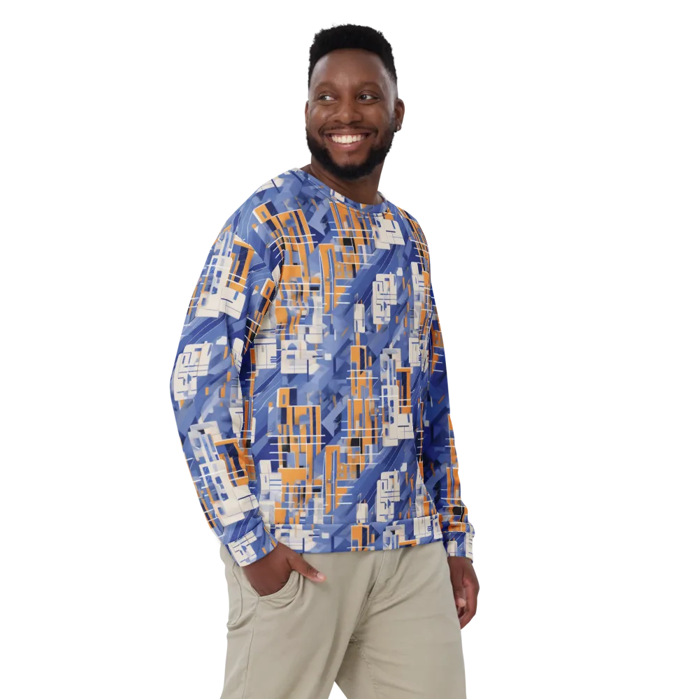 Azure Gridscape on Sweatshirt — Front