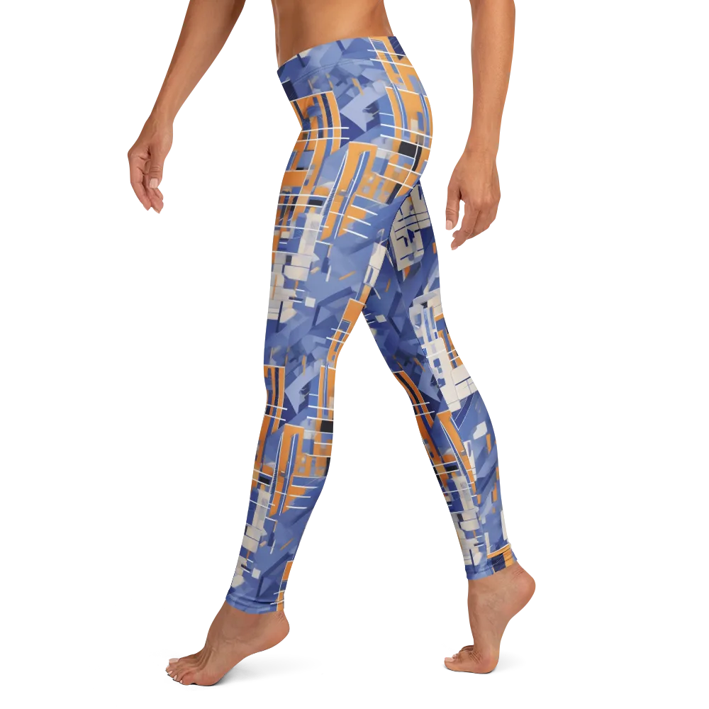 Azure Gridscape on Leggings — Left