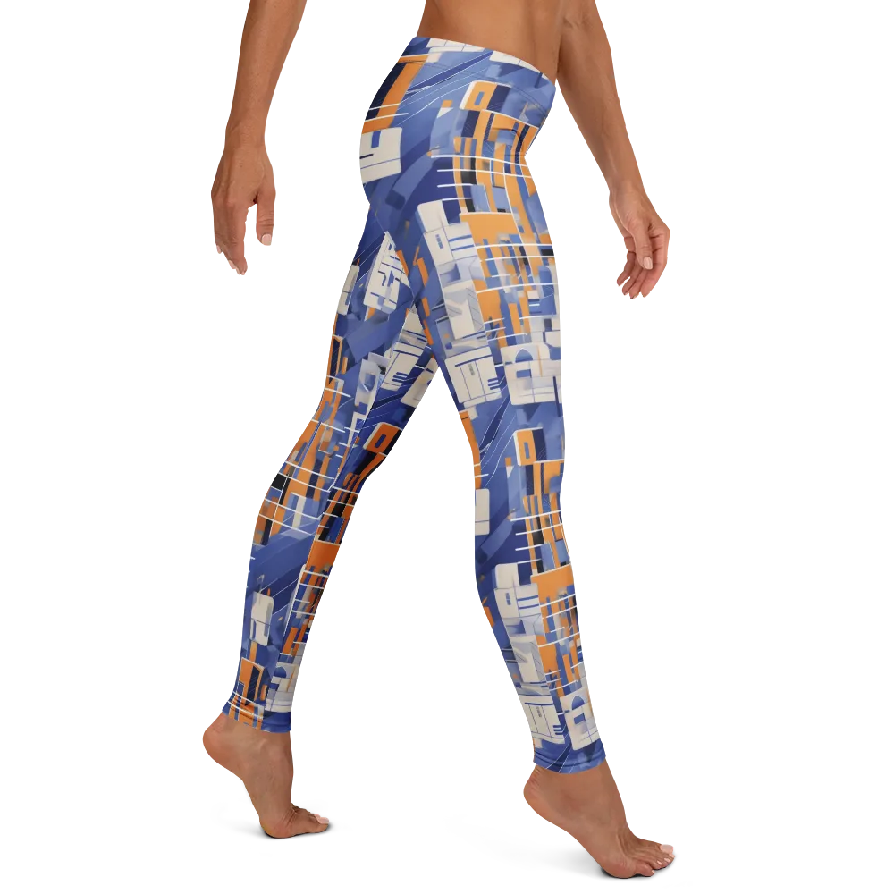 Azure Gridscape on Leggings — Right