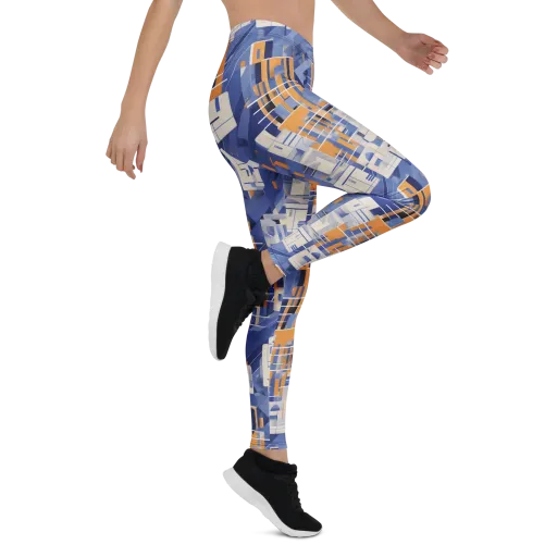 Azure Gridscape on a Leggings