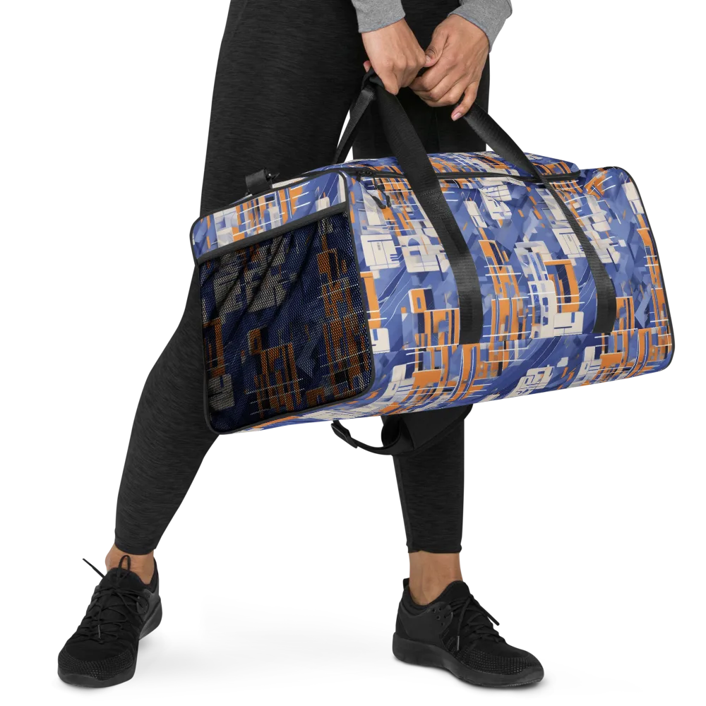 Azure Gridscape on Duffle Bag — Right Front