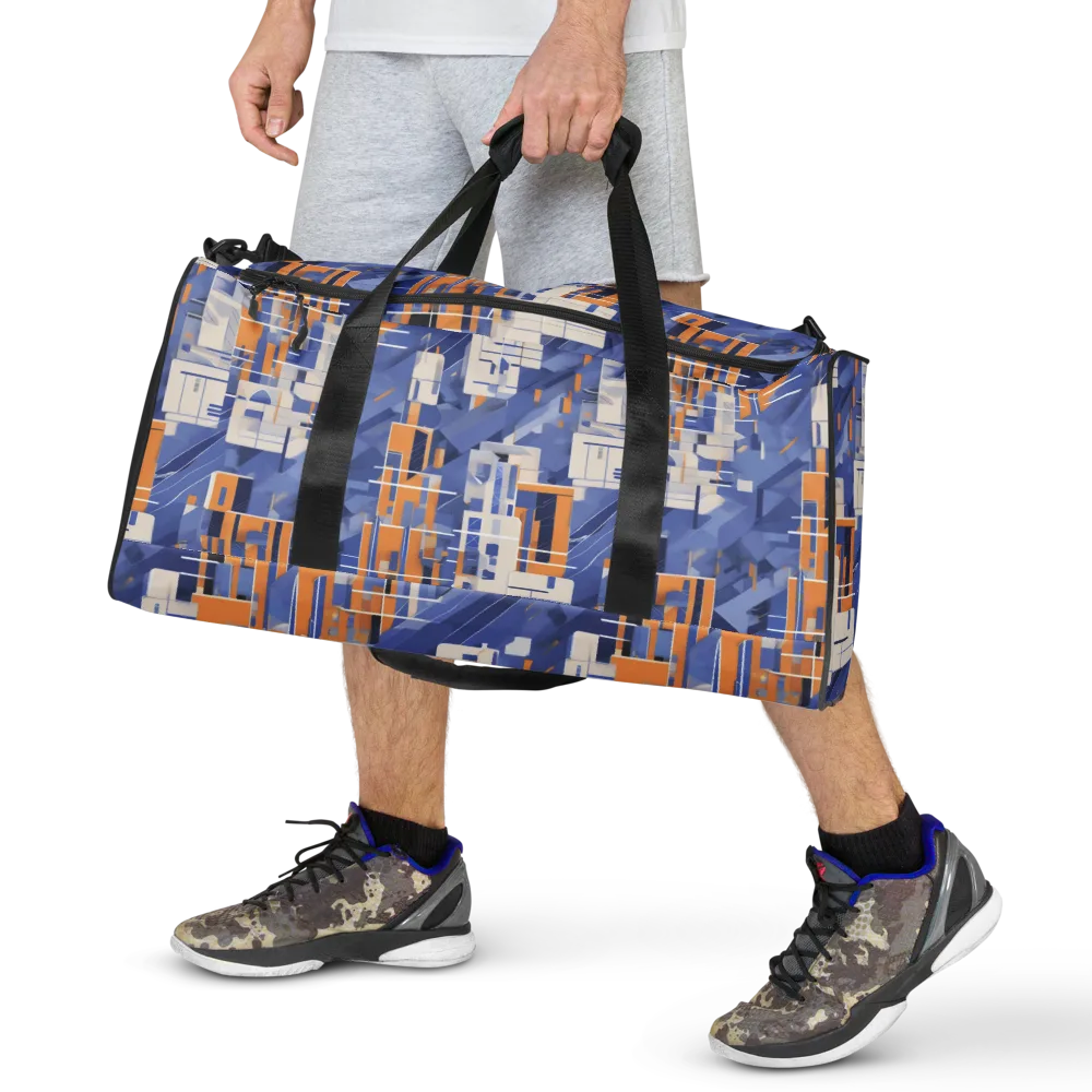 Azure Gridscape on Duffle Bag — Front