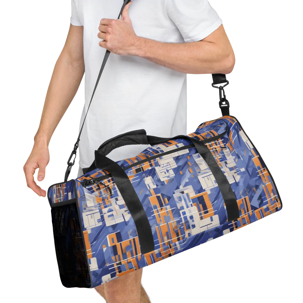 Azure Gridscape on Duffle Bag — Right Front