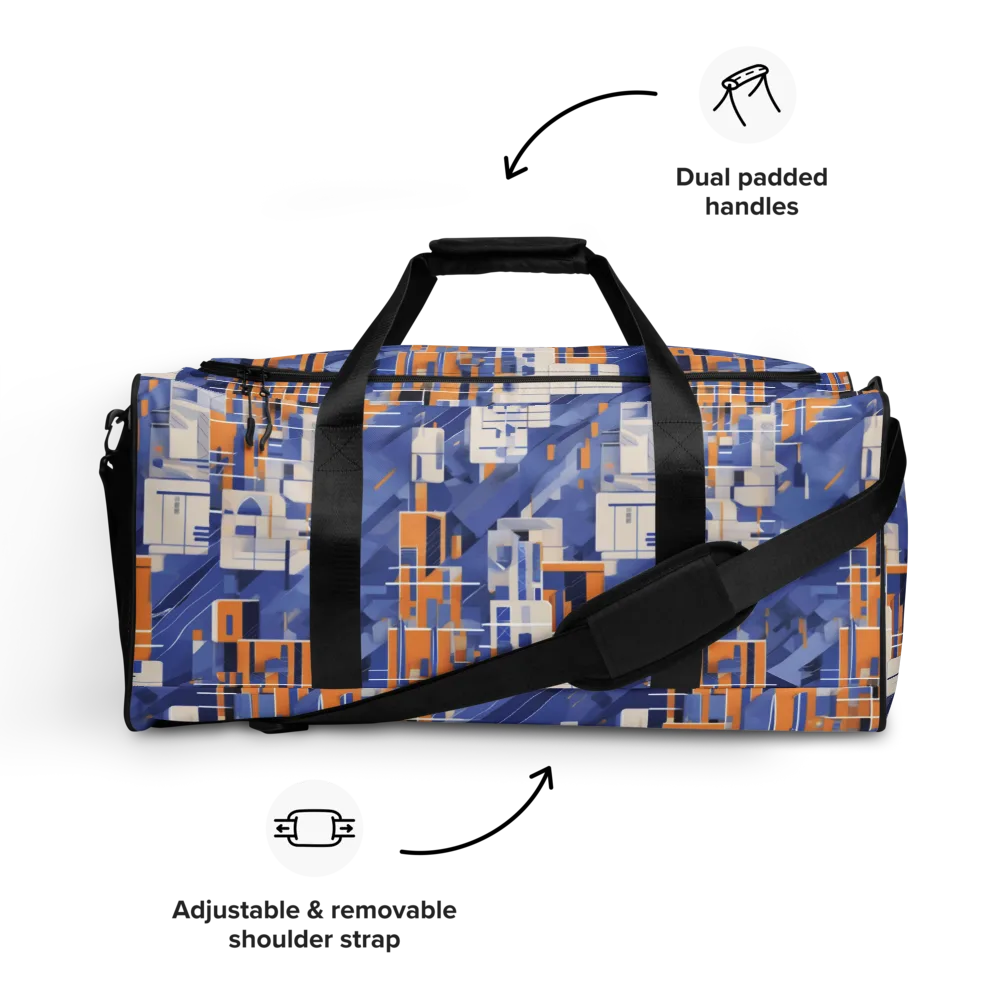Azure Gridscape on Duffle Bag — Front