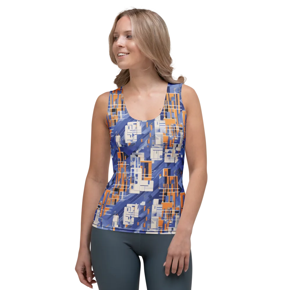 Azure Gridscape on Women's Tank Top — Front