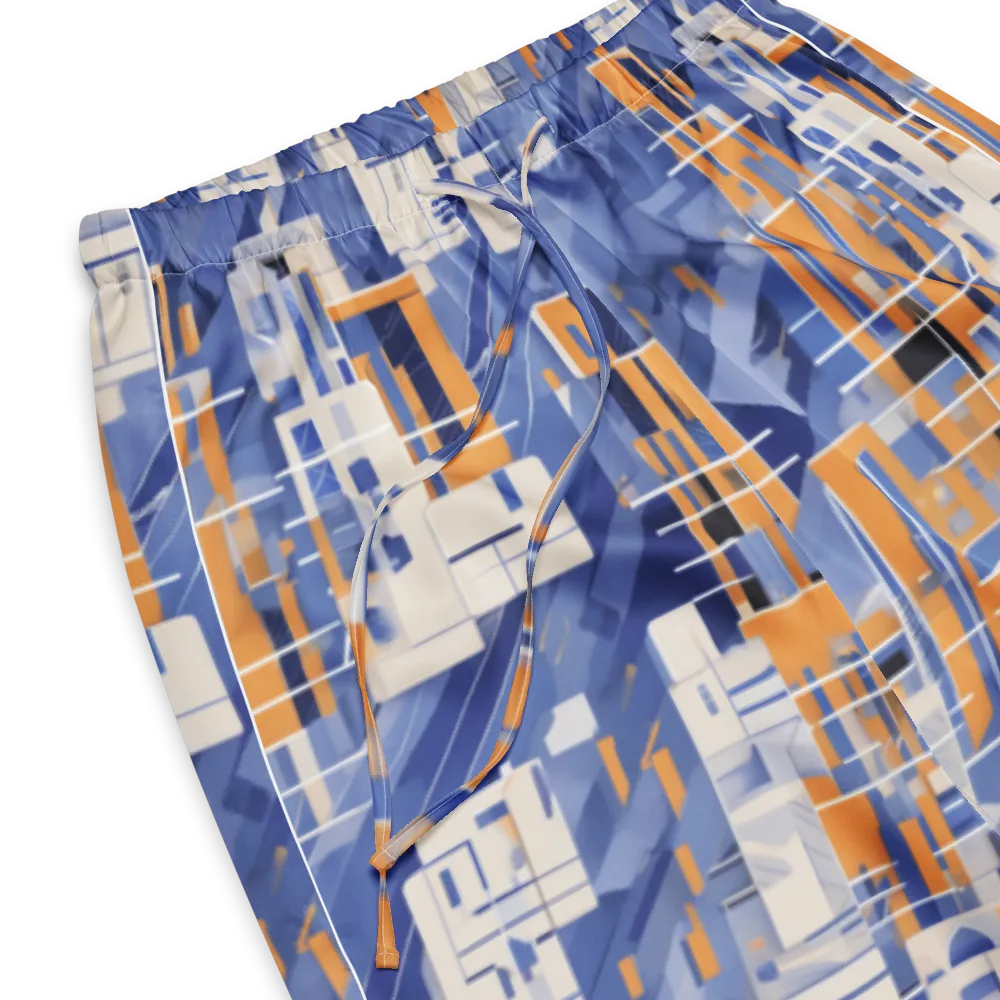 Azure Gridscape on Women's Pajama Pants — Product details