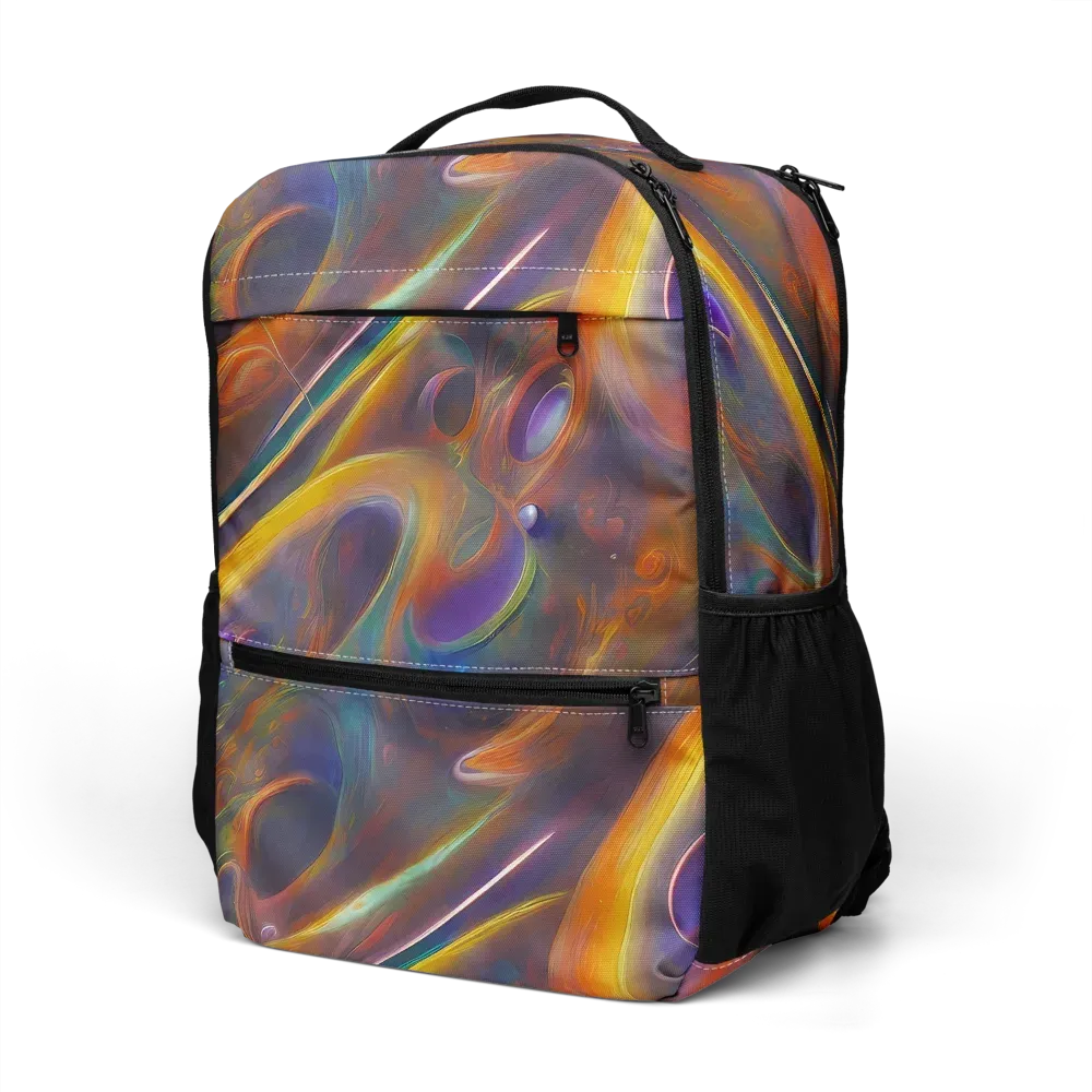 Pre-Raphaelite Ripple on Utility Backpack — Left Front