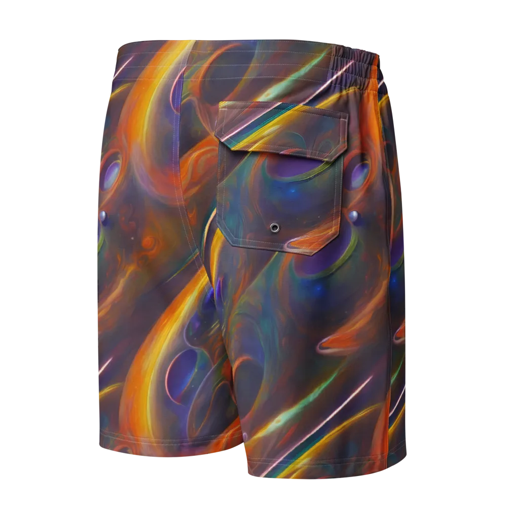 Pre-Raphaelite Ripple on Men's Board Shorts — Back