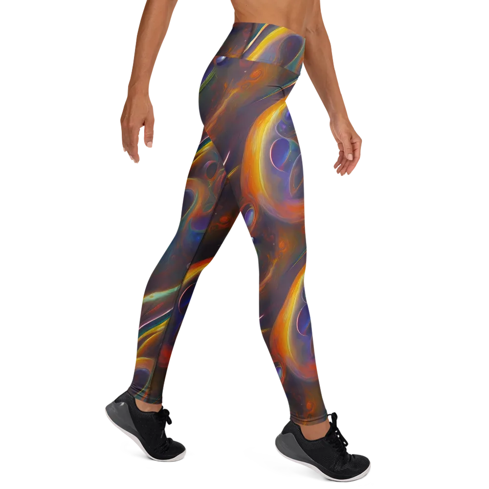 Pre-Raphaelite Ripple on Yoga Leggings — Right