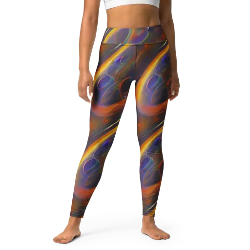 Pre-Raphaelite Ripple on a Yoga Leggings