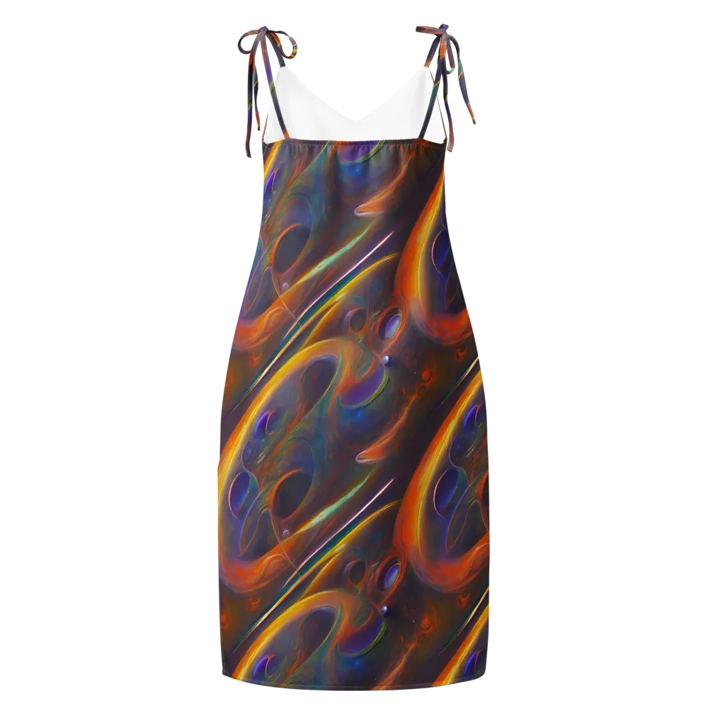 Pre-Raphaelite Ripple on Slip Dress — Back