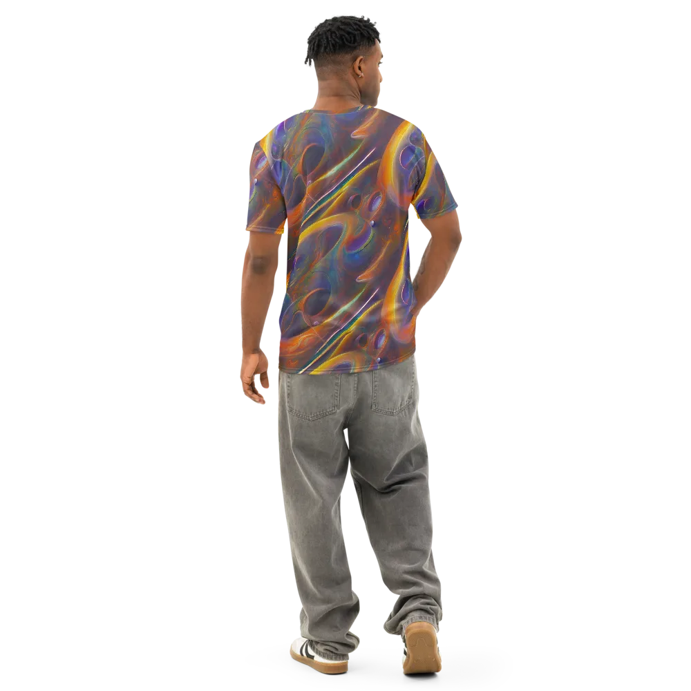Pre-Raphaelite Ripple on Men's Cotton Crew Neck T-Shirt — Back