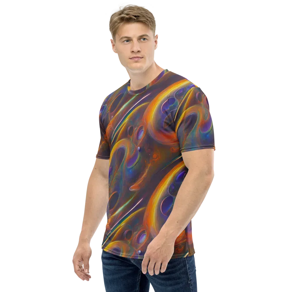 Pre-Raphaelite Ripple on Men's Crew Neck T-Shirt — Left