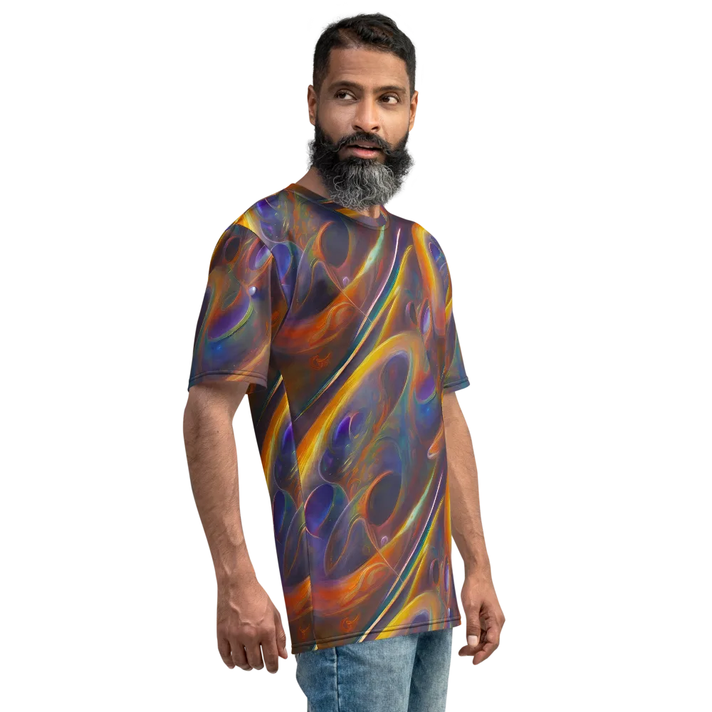 Pre-Raphaelite Ripple on Men's Crew Neck T-Shirt — Right