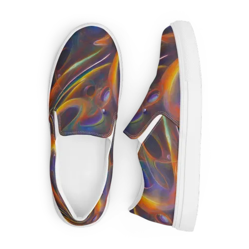 Pre-Raphaelite Ripple on a Men's Slip-On Canvas Shoes