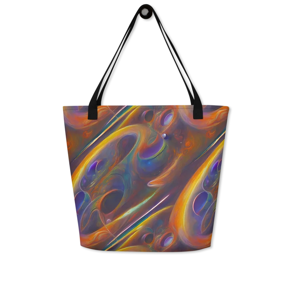 Pre-Raphaelite Ripple on Large Tote Bag W/ Pocket — Front