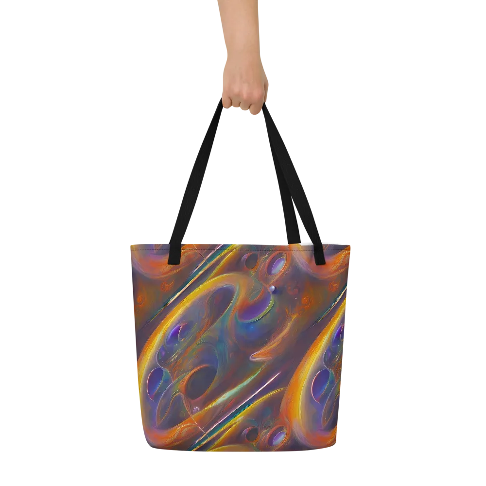 Pre-Raphaelite Ripple on Large Tote Bag W/ Pocket — Front