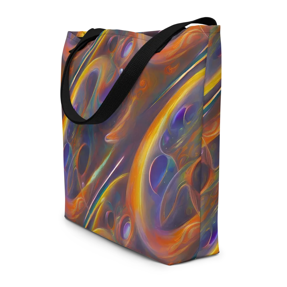 Pre-Raphaelite Ripple on Large Tote Bag W/ Pocket — Front