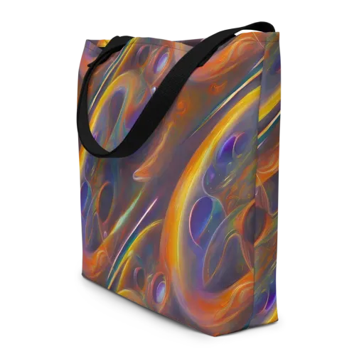 Pre-Raphaelite Ripple on a Large Tote Bag W/ Pocket