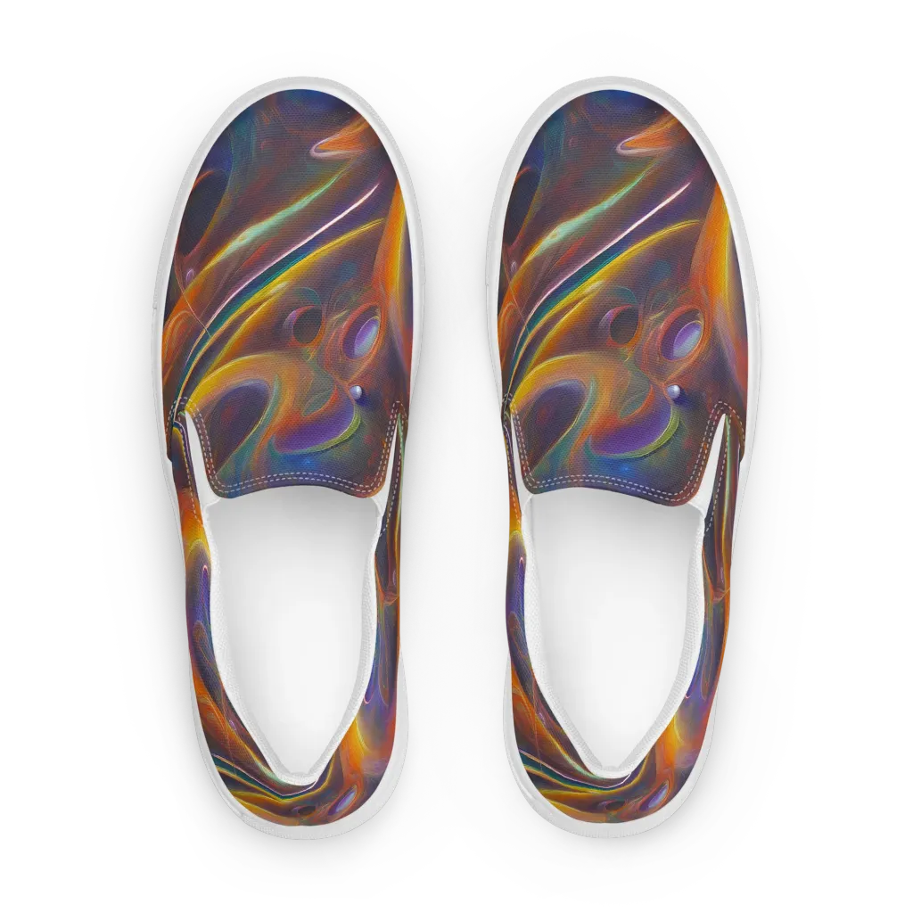 Pre-Raphaelite Ripple on Women's Slip-On Canvas Shoes — Front