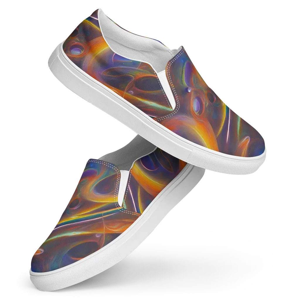 Pre-Raphaelite Ripple on Women's Slip-On Canvas Shoes — Front