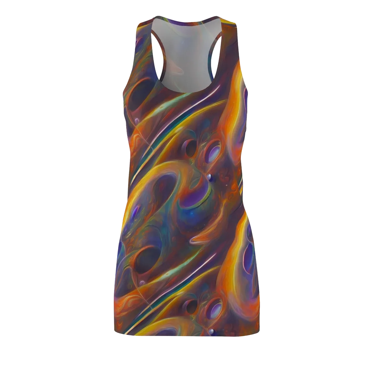 Pre-Raphaelite Ripple on Racerback Dress — Front