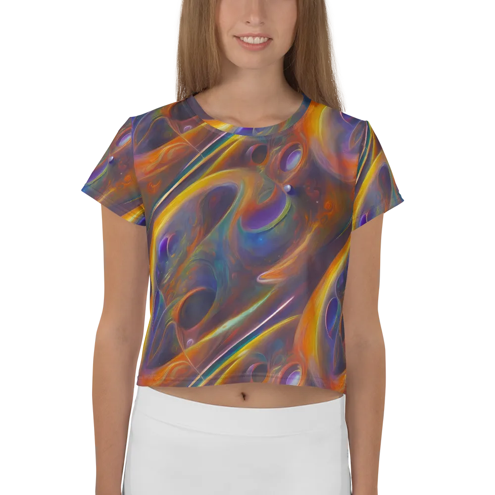 Pre-Raphaelite Ripple on Crop Tee — Front