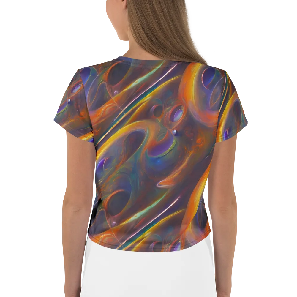 Pre-Raphaelite Ripple on Crop Tee — Back