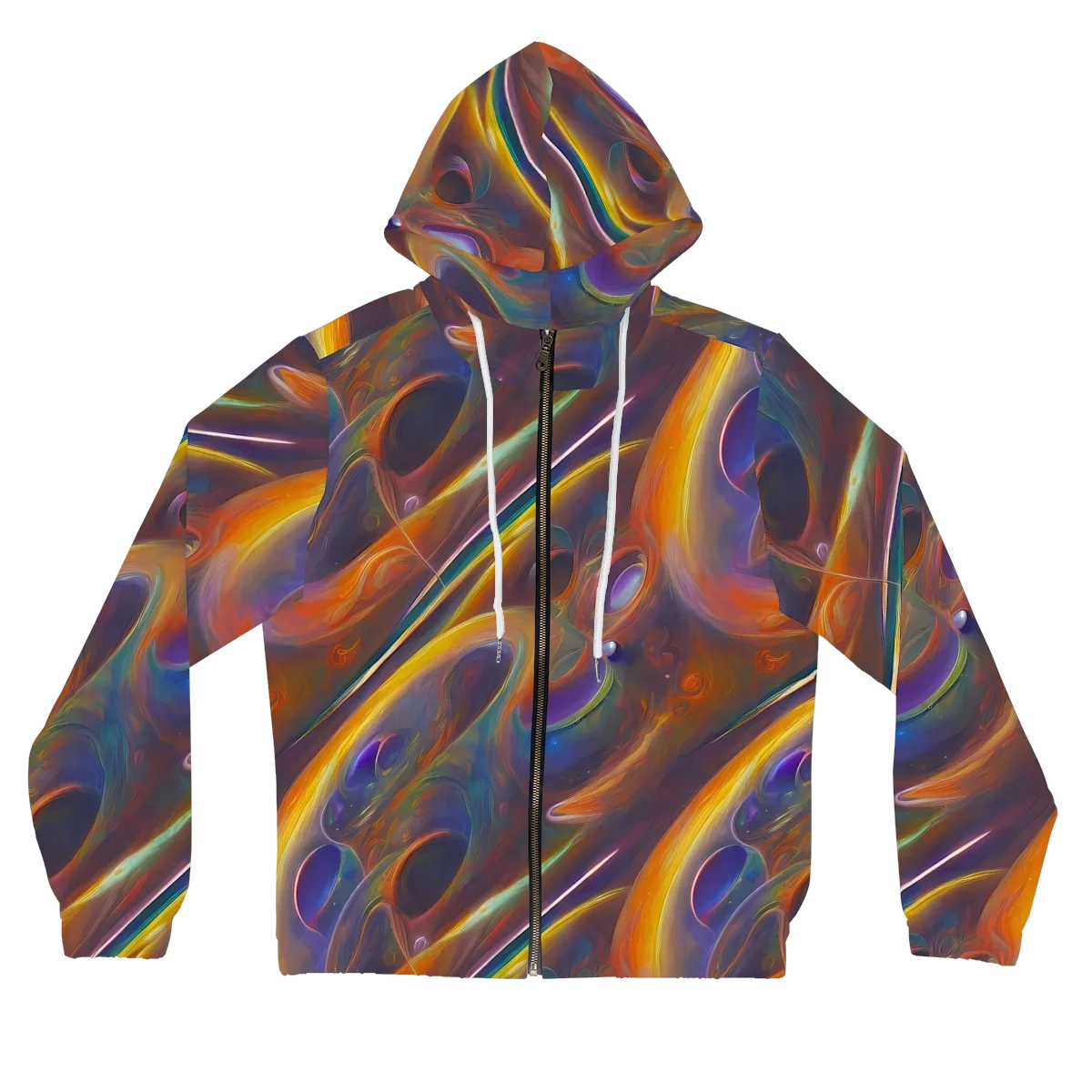 Pre-Raphaelite Ripple on Women's Full-Zip Hoodie — Front