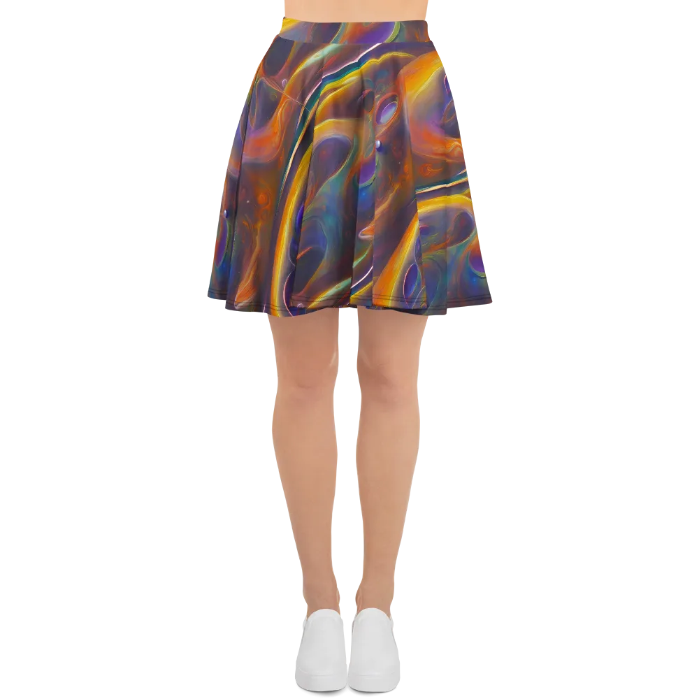 Pre-Raphaelite Ripple on Skater Skirt — Front