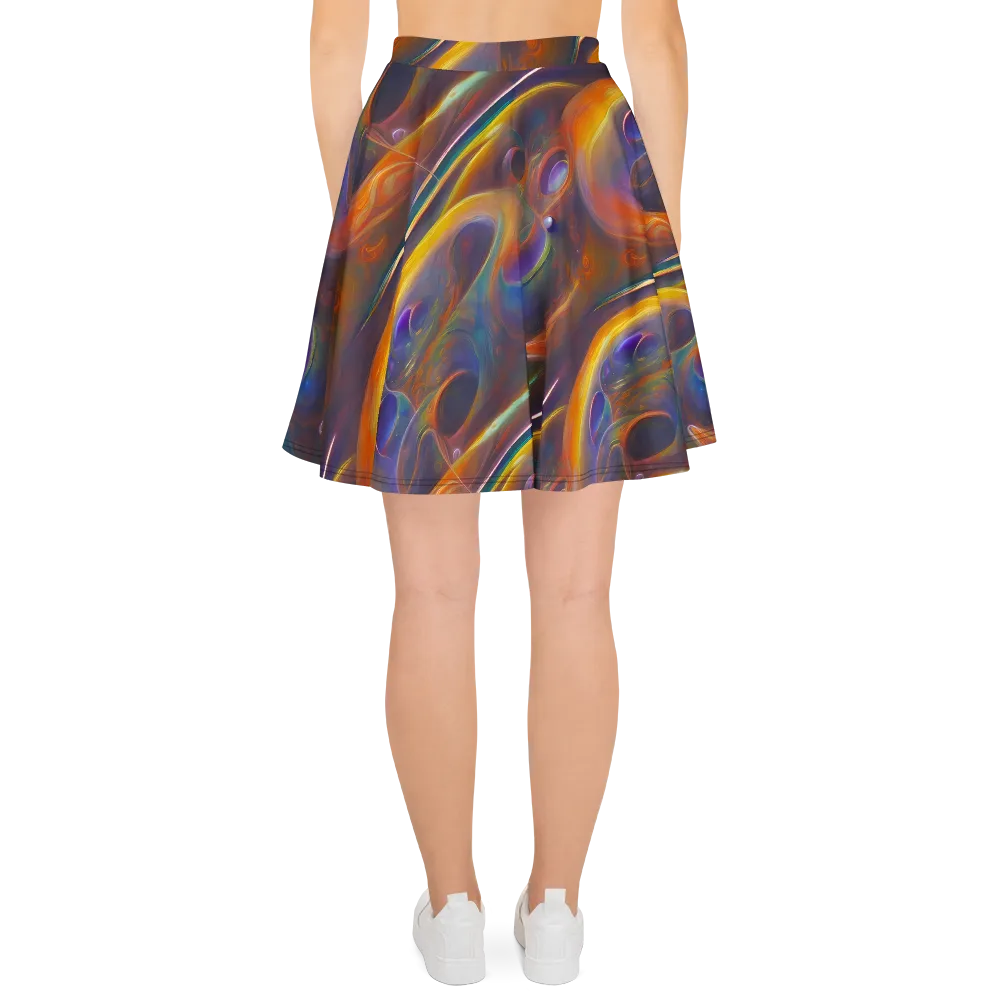 Pre-Raphaelite Ripple on Skater Skirt — Back