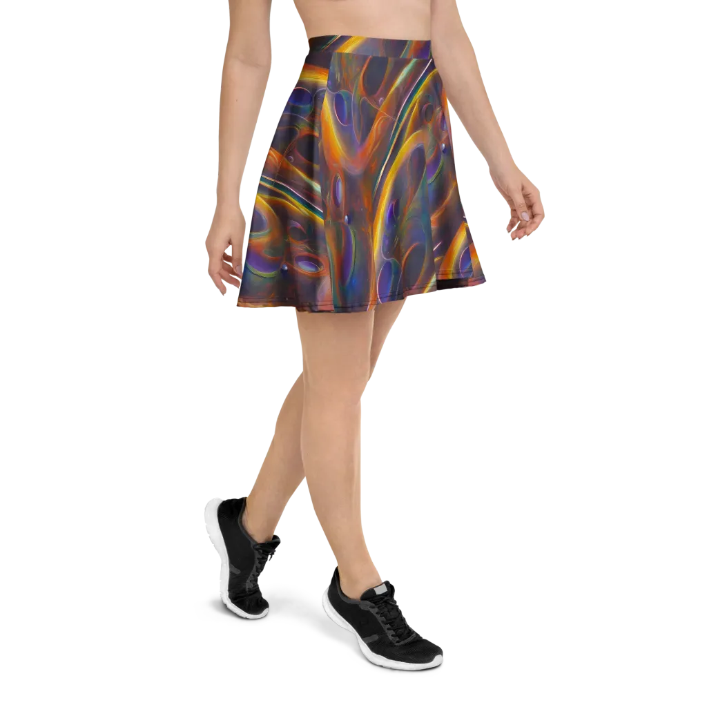 Pre-Raphaelite Ripple on Skater Skirt — Right